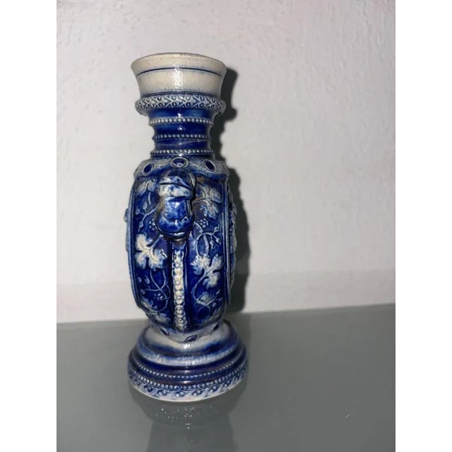 Antique Blue Vase, 1950 For Sale - Image 3 of 8