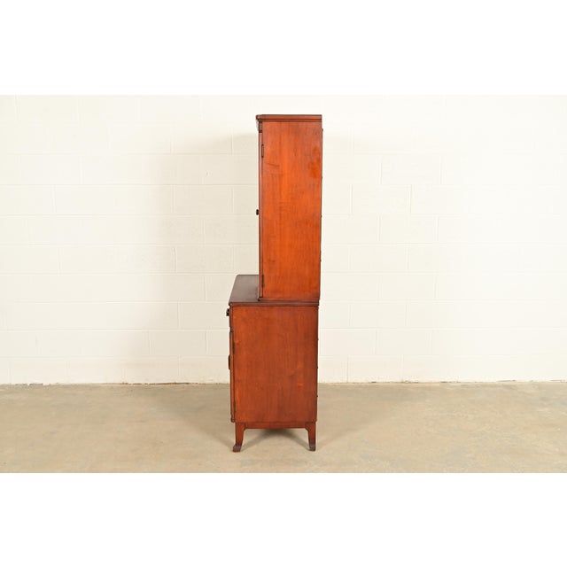 Stickley Brothers Antique Art Deco Maple Breakfront Bookcase Cabinet, Circa 1920s For Sale - Image 13 of 15