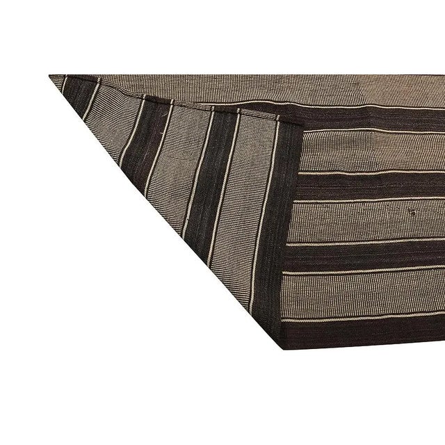 Mid 20th Century Vintage Brown Kilim Rug For Sale - Image 5 of 7