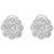 2020s 3.6 Carat Diamond vs Quality Flower/Cluster Earring 18k Gold 1 Ct Ea Solitaire For Sale - Image 5 of 8