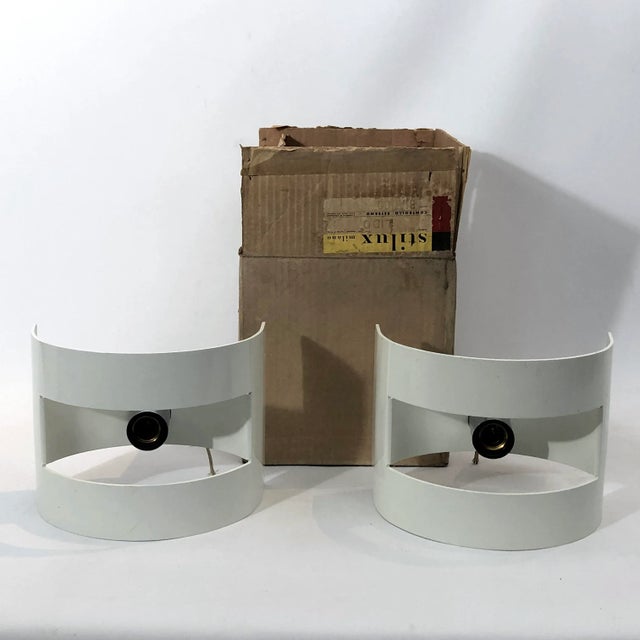 1960s Large Model Lido Sconces from Stilux Milano, 1960s, Set of 2 For Sale - Image 5 of 13