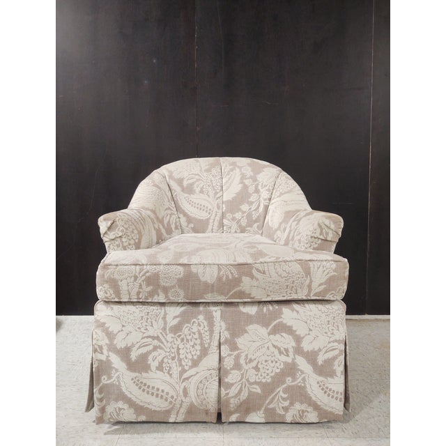 Vintage Barrel Back Club Chairs-a Pair. Extremeely comfortable! Skirted base set on casters.