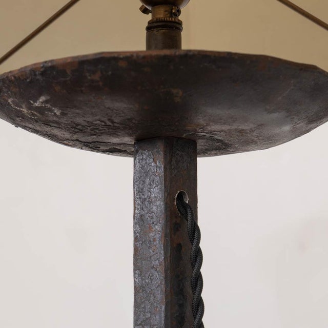 1940s French Iron Floor Lamp For Sale In Los Angeles - Image 6 of 12