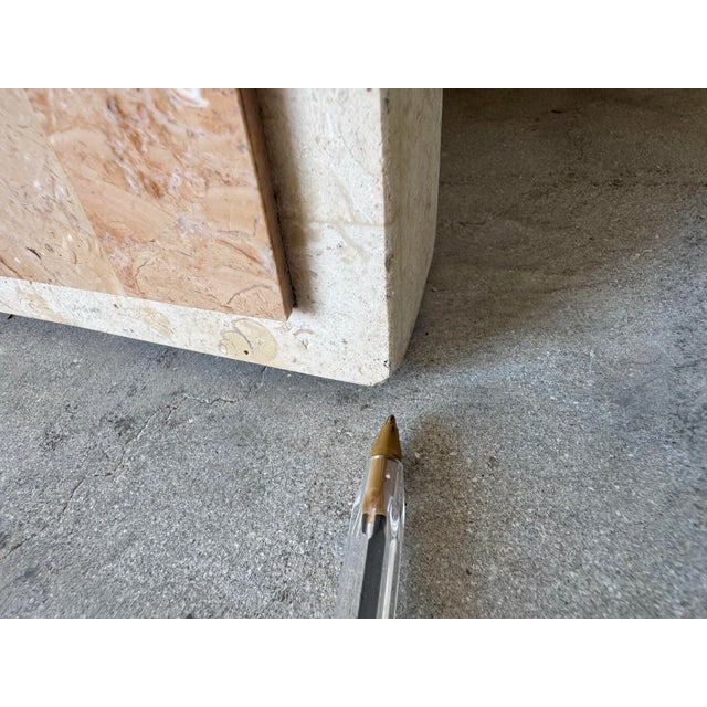 Vintage Maitland-Smith Style Tessellated Stone Arched Wall Mirror For Sale - Image 9 of 12