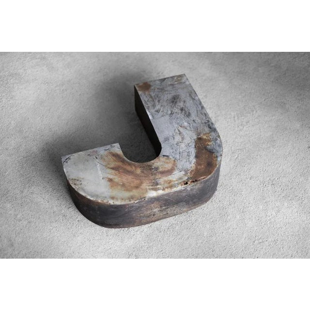 1950s Large Vintage Polish Industrial Metal Letter J, 1950s For Sale - Image 5 of 11