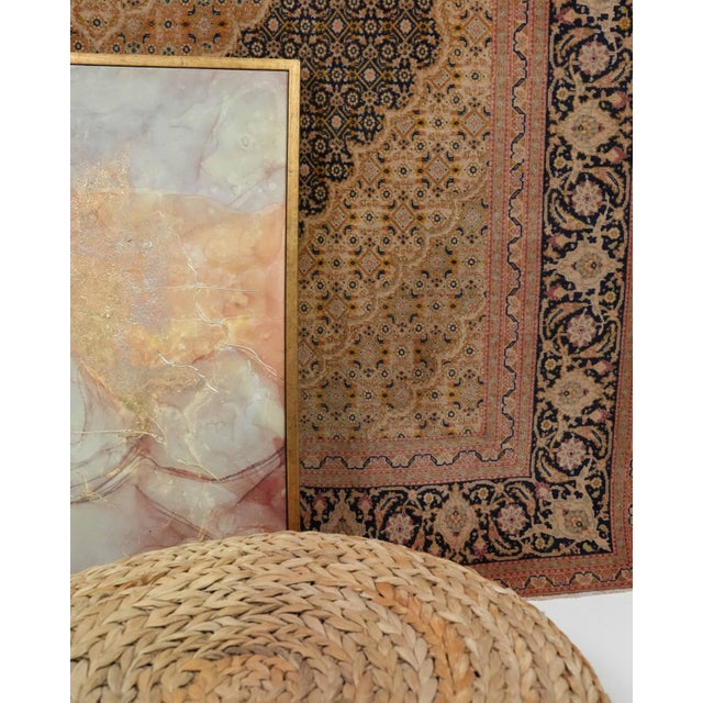 1970s Vintage Turkish Oushak Handmade Wool Cotton Brown Area Rug For Sale - Image 11 of 11