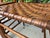 Mid 20th Century Vintage Ladder Back Side Chairs With Basketweave Rattan Seats, a Pair For Sale - Image 5 of 12