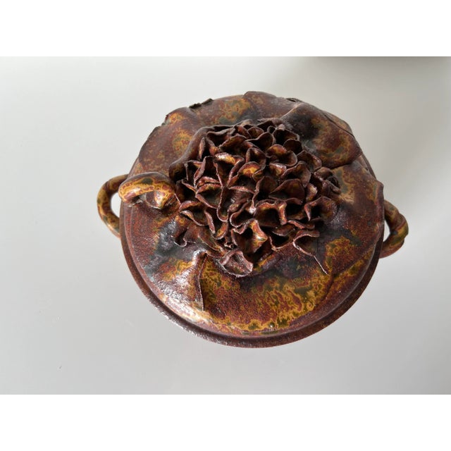 Mid Century Modern Stoneware Studio Pottery Lidded Casserole/ Sold For Sale - Image 4 of 13