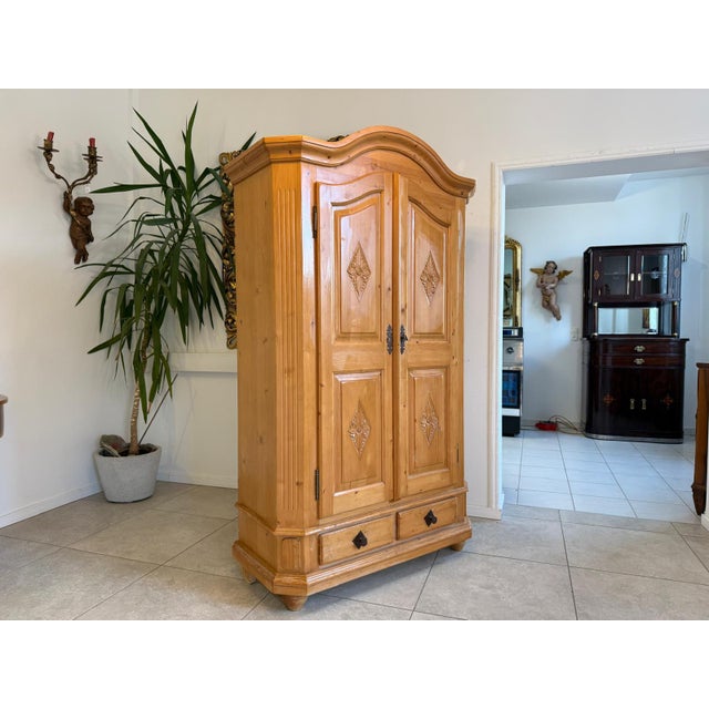 Baroque Style Farmhouse Wardrobe, 1980s For Sale - Image 11 of 17