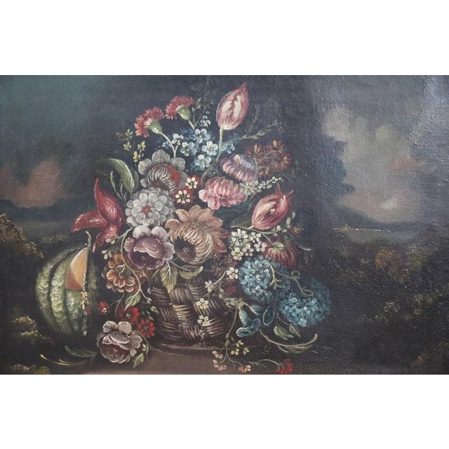 Still Life with Flowers, 1700s, Oil on Canvas, Framed For Sale - Image 7 of 15