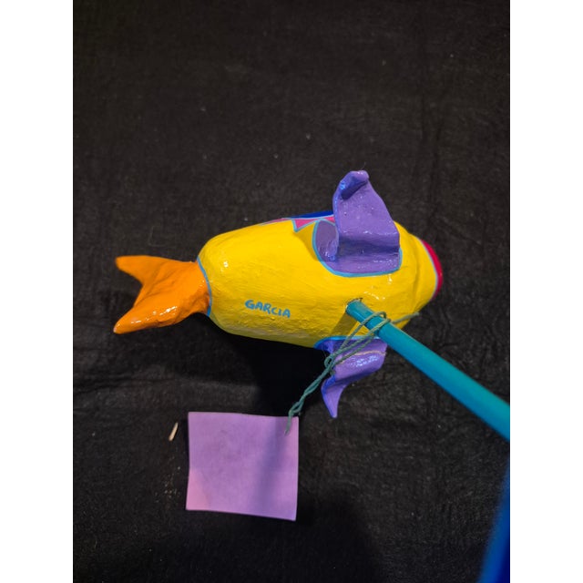 Late 20th Century Late 20th Century Arturo J Garcia "Whimsical Fish" Papier-Mâché Sculpture For Sale - Image 5 of 9
