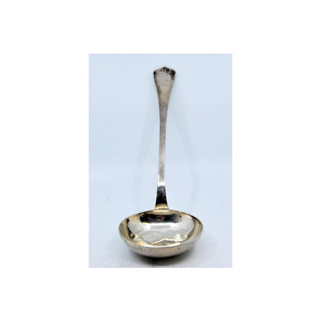 Plain Silver Soup Ladle with Handle For Sale - Image 4 of 8