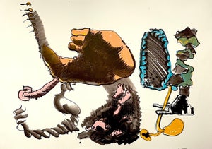 John Altoon, Large 1960's California Pop Art Abstract Expressionist LA Lithograph John Altoon, 1966