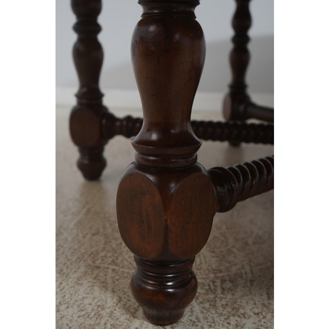 Large Round Barley Twist Mahogany Dining Table For Sale - Image 9 of 14