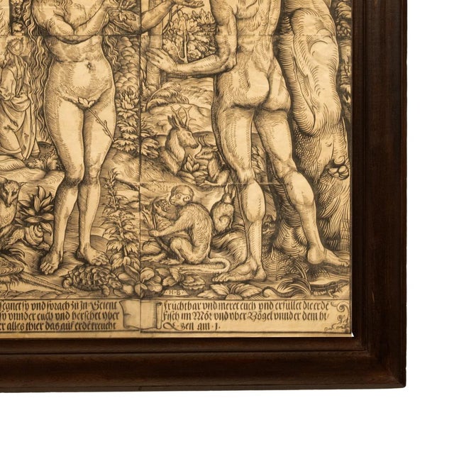 16thCentury German Northern Renaissance Woodcut Print Adam & Eve Baron Von Lanna by Hans Burgkmair the Elder, 1525 For Sale In Portland, OR - Image 6 of 18
