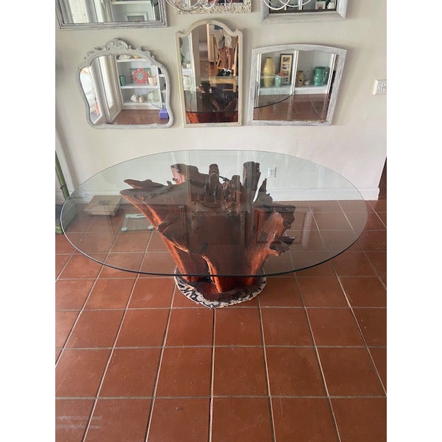 1970s Natural Tree Stump Dining Table For Sale - Image 10 of 11