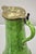 Antique Gothic Renaissance Green Ceramic Pitcher With Brass Soldier Armor Lid For Sale - Image 4 of 11