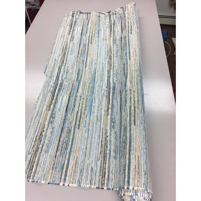 Robert Allen Blue & Gold Fabric 6 1/2 Yards Chairish