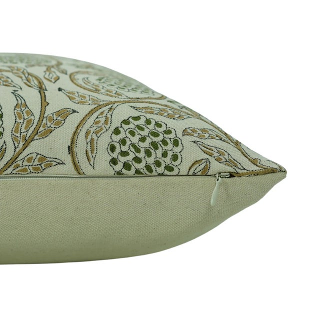 Fabdivine Indian Block Print Cushion Cover 18x18 Inch Duck Canvas-Merakhi For Sale - Image 4 of 5