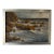 Modern Coastal Ocean Landscape Oil on Board Painting, Silver Wood Frame For Sale