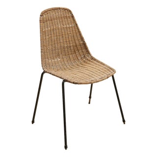 Wicker Chair by Gianfranco Legrer For Sale
