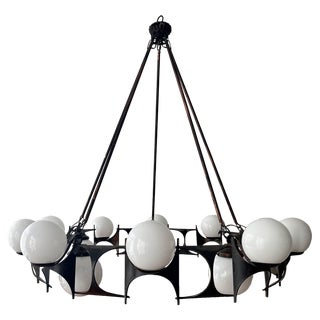 Brutalist Style Chandelier, 1950s For Sale