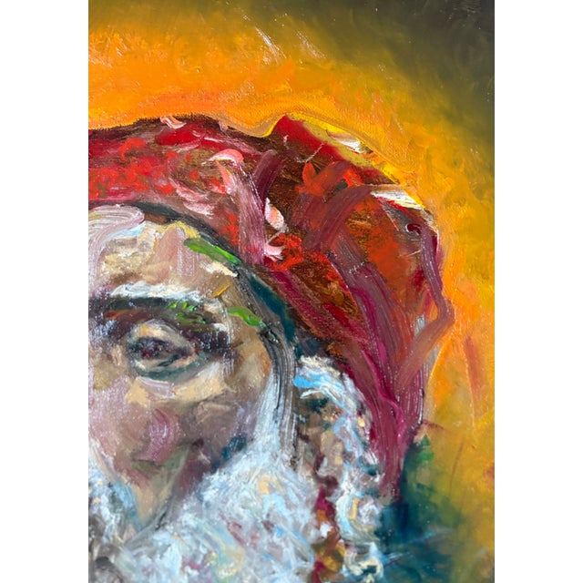 Portrait of a Man, Contemporary Expressionist Oil Painting, by Van Ness For Sale - Image 11 of 11