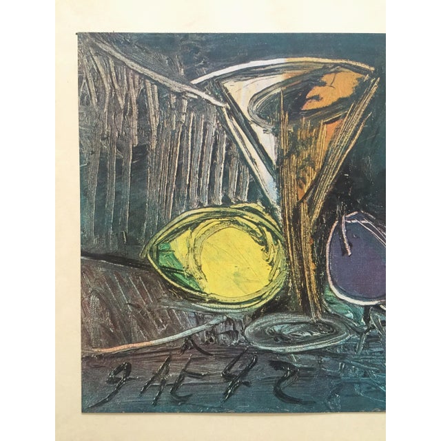 Mid-Century Modern Pablo Picasso Vintage 1943 Limited Edition French Lithograph Print " Nature Morte " 1942 For Sale - Image 3 of 11