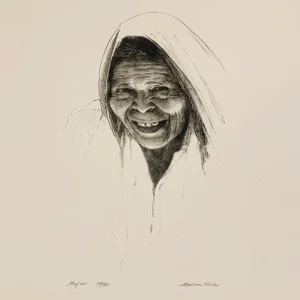 1970s Portrait Print of a Woman by Marian Ford