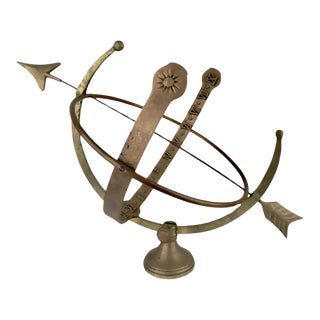 Roman Garden Armillary Cast Iron Sundial For Sale