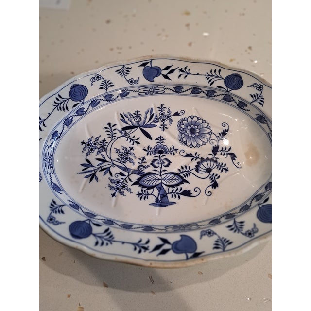 Early 20th Century Blue Onion Platter For Sale - Image 12 of 16