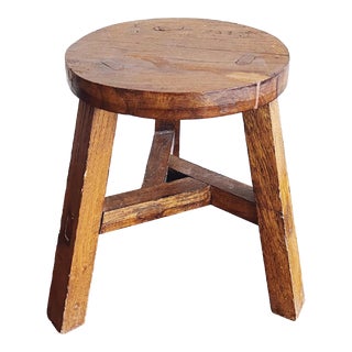 Vintage Chinese Hand-Built Garden Stool For Sale