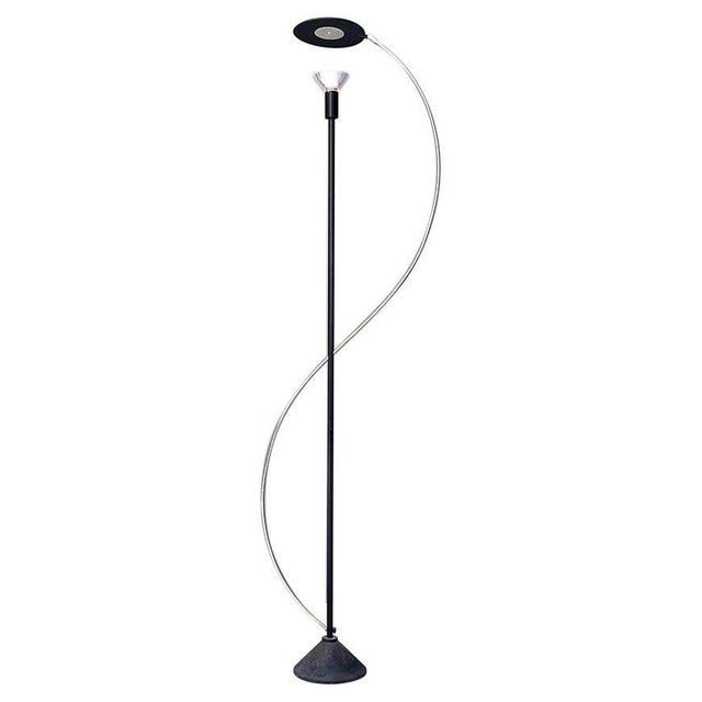 Italian Post Modern Black Metal and Steel Floor Halogen Floor Lamp, 1980s For Sale - Image 14 of 14