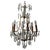Chandelier with Clear Crystal Pendants and Champagne Smoky Glass For Sale - Image 3 of 18