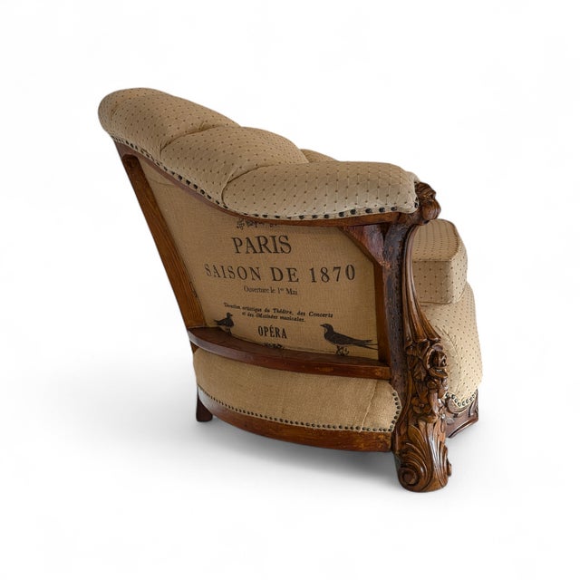 Mid-Century Modern Mid-Century 1900 Deconstucted Style Barrel Lounge Chair For Sale - Image 3 of 4