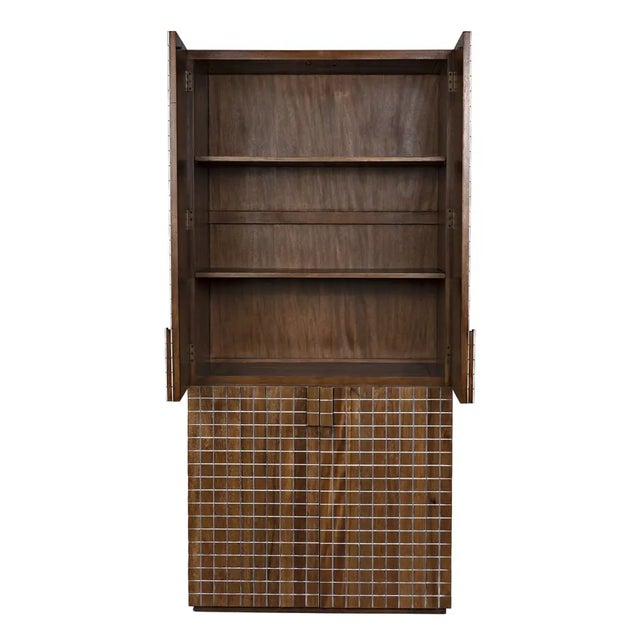 NOIR Noho Hutch, Hand Rubbed Black with Light Brown Trim For Sale - Image 12 of 14