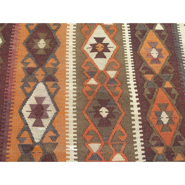 1960's Nomadic Kilim Rug -74"x124" For Sale - Image 4 of 12
