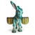 Green Large Ceramic Donkey with Egg Baskets, Perugia, 1950s For Sale - Image 8 of 9