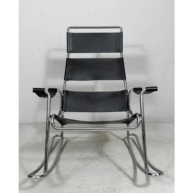 Bauhaus Style Rocking Chair, France, 1970s For Sale - Image 6 of 8