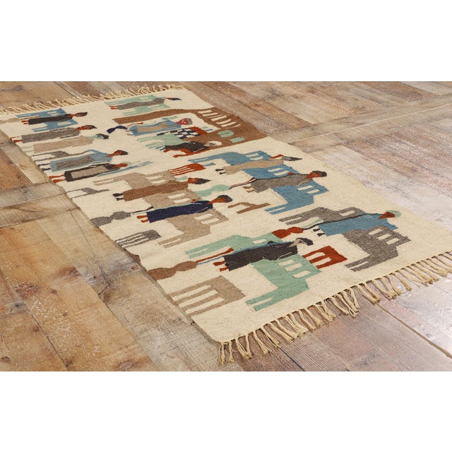 Textile Vintage Egyptian Kilim Tapestry Rug - 02'07 X 04'08 For Sale - Image 7 of 9