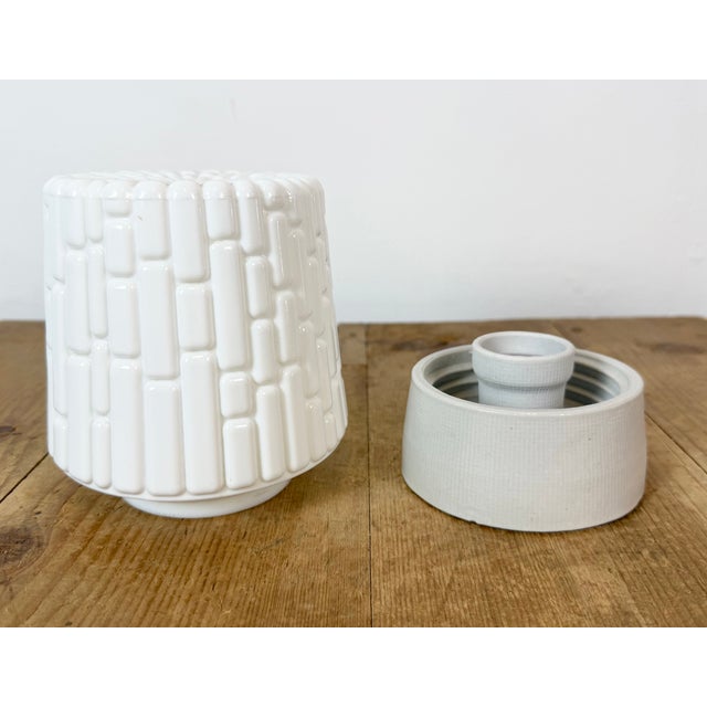 Vintage White Porcelain Ceiling Light, 1970s For Sale - Image 6 of 12