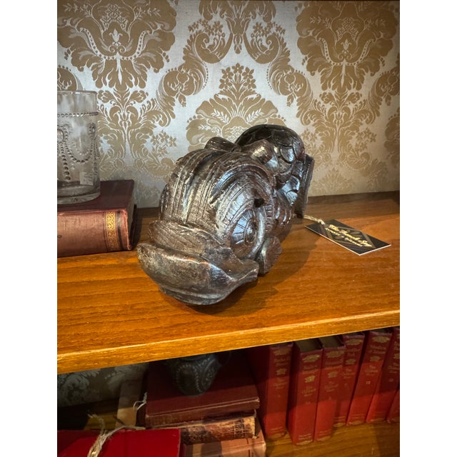 Extremely cool pair of carved wooden corbels in the shape of Classical dolphins. Where are you going to find another?!...