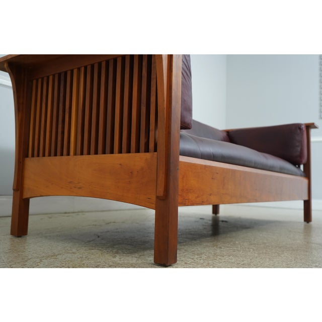 Stickley Cherry Arts & Crafts Prairie Sofa For Sale - Image 13 of 18