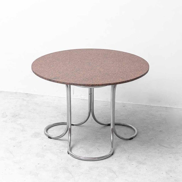 Table with Marble Top and Metal Frame in the style of Giotto Stoppino, 1970s For Sale - Image 11 of 11