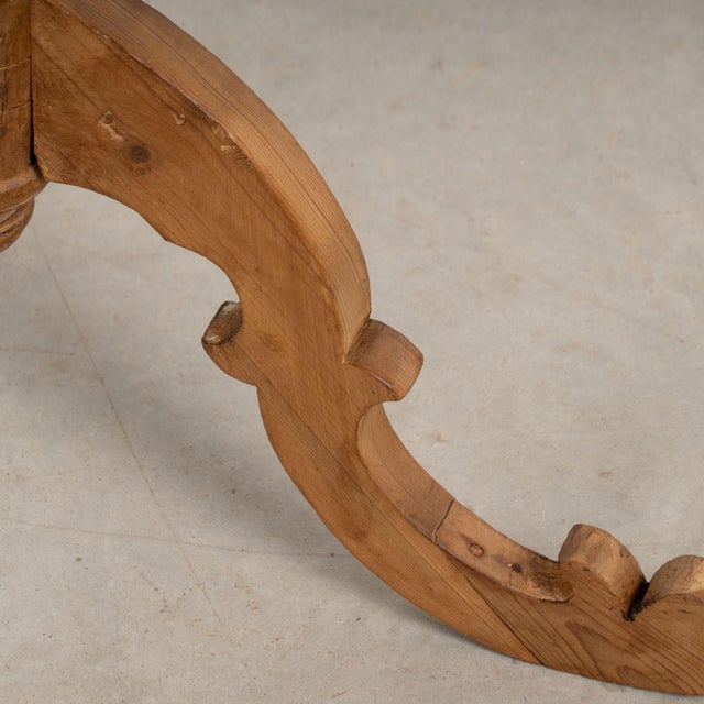 19th Century Swedish Pine Small Pedestal Side Table For Sale - Image 12 of 14