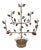 Vintage Italian Tole Espalier / Espaliered Strawberry Tree Sculpture, Vine/ Plant / Fruit Tree in Barrel Form Pot For Sale