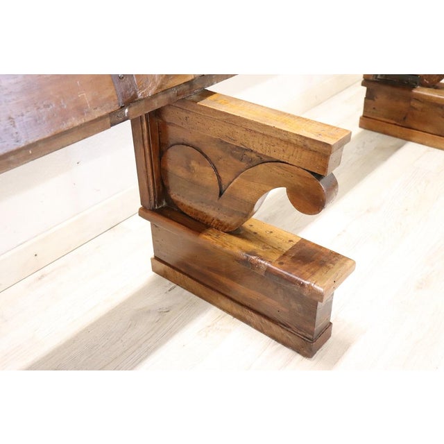 Early 19th Century Solid Walnut Bench For Sale - Image 10 of 15