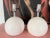 1960s Lightolier White Ball Lamps & Shades - a Pair For Sale - Image 12 of 17