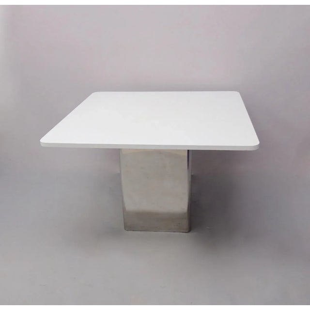 1970s Custom Built Stainless Steel Base Pedestal or Table in Style of Pace For Sale - Image 5 of 10