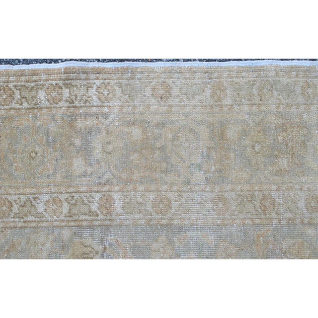 Mid 20th Century Gray Faded Vintage Fine Turkish Sivas Rug With Floral Motifs and Medallion With a Light Tan Field For Sale - Image 4 of 9